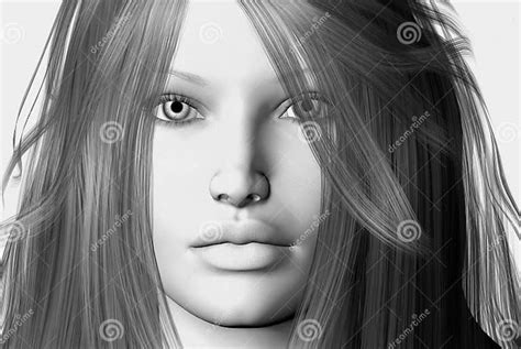 Womans Face Stock Illustration Illustration Of Beautiful 2854205