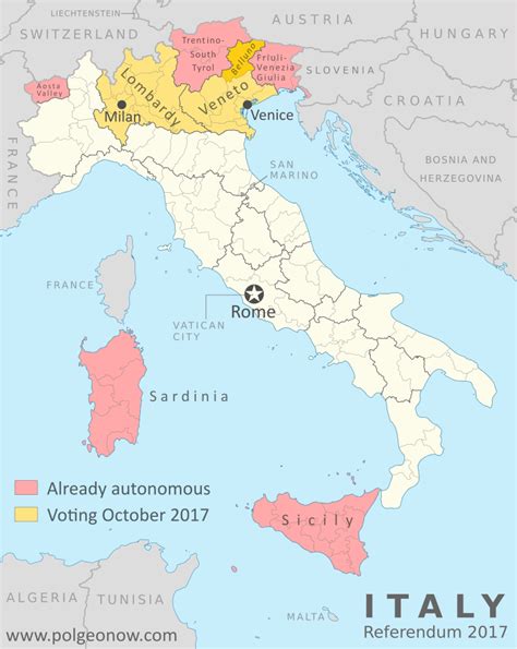 Referendum 2017 Three Autonomy Votes In Italy Today Political Geography Now