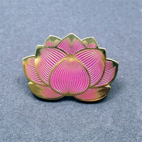 Lotus Flower Enamel Pin Kolorspuns Enamel Pins Pin Badges Pin