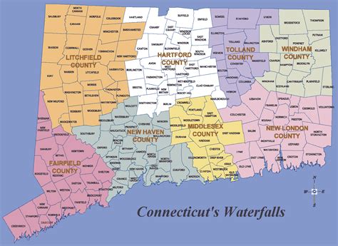 Connecticut State Map With Counties And Cities Map Of World 531 Hot Sex Picture
