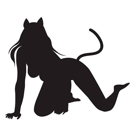 Royalty Free Silhouette Of Sexy Of Catwoman Clip Art Vector Images