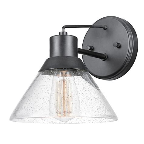 Globe Electric Bolton 1 Light Matte Black Outdoor Indoor Wall Sconce