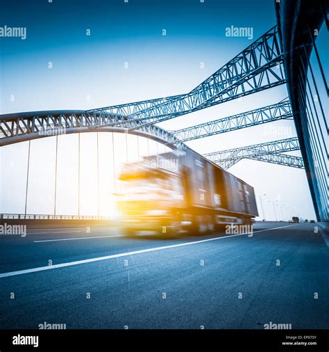 Truck Motion Blur Stock Photo Alamy