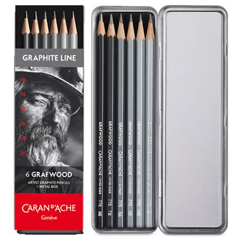 Caran D Ache Graphite Grafwood Pencils Tin Jarrold Norwich