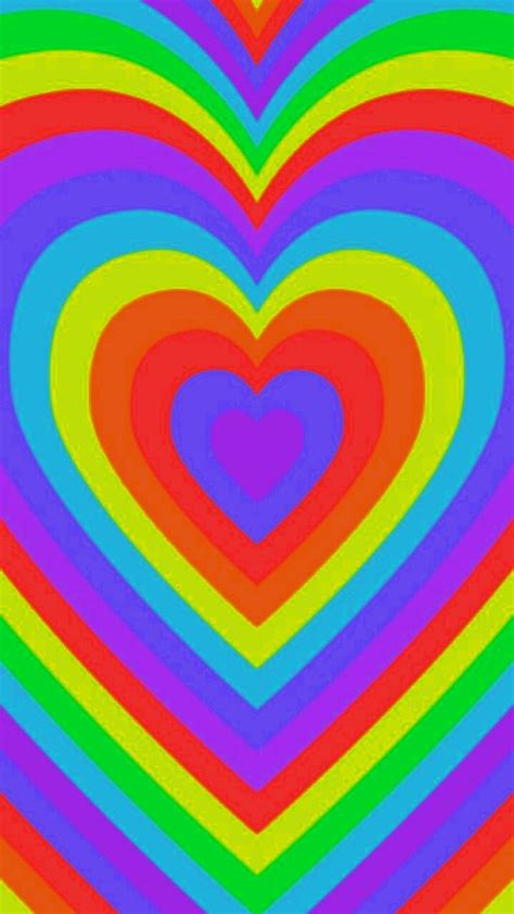 Indie Rainbow Heart Hippie Wallpaper Pretty Wallpaper