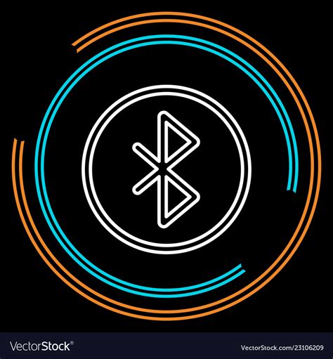 Simple Bluetooth Thin Line Icon Royalty Free Vector Image
