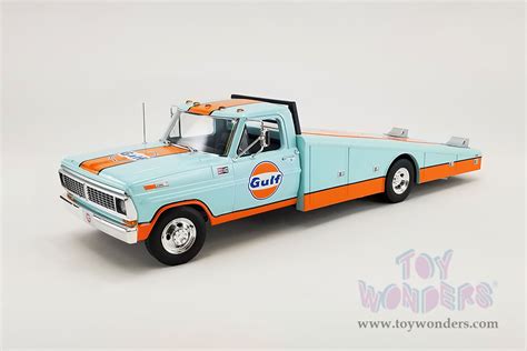 1970 Ford F 350 Ramp Truck Gulf Racing Team A1801413 118 Scale Acme