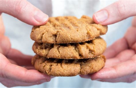 They don't contain any flour, butter, refined sugar or eggs. 3-Ingredient Classic Peanut Butter Cookies | Gluten Free, No Flour, Sugar Free Option | Feelin ...