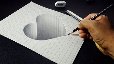 Https://tommynaija.com/draw/how To Draw A 3d Heart Hole Shape