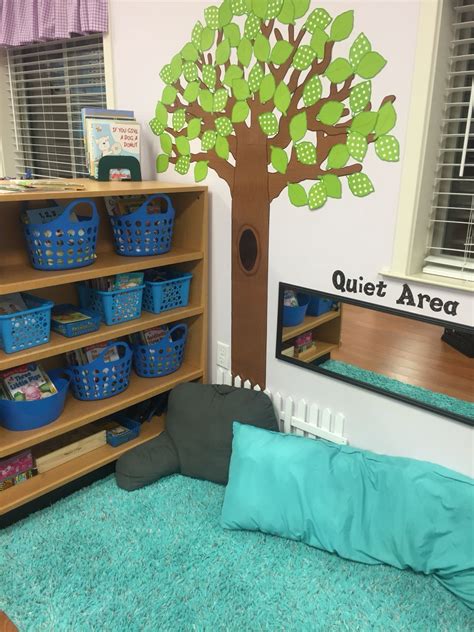 Pre K Classroom Set Up Quiet Area And Classroom Library Classroom Decor Kindergarten