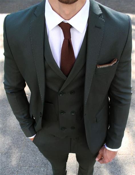 Gray Charcoal Piece Suit Green Suit Men Fashion Suits For Men