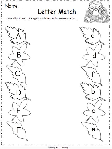 Alphabet Match Leaves A To F Made By Teachers Fall Preschool