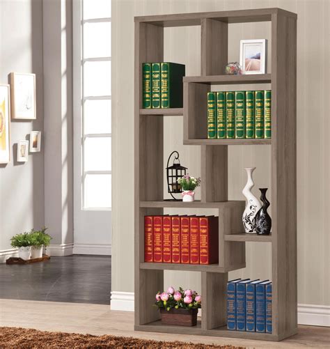 Coaster Bookcases Multiple Cubed Rectangular Bookcase Weathered Grey