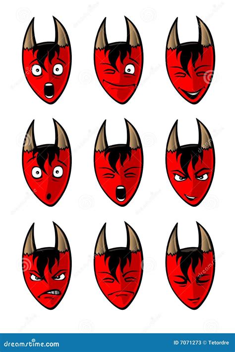The Devils Faces Stock Illustration Illustration Of Expression 7071273