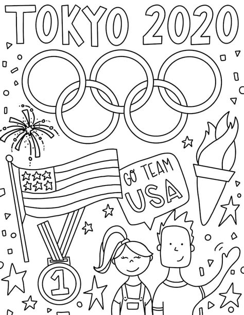 Tokyo 2020 Olympic Games Coloring Page Free Printable Coloring Pages