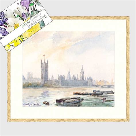 Westminster London Watercolour Painting Printable Art Etsy In 2020