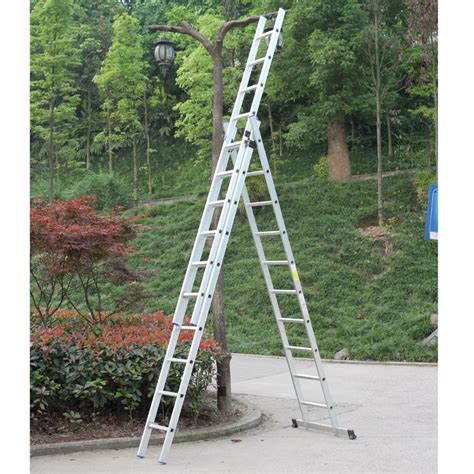 38 Steps Telescopic Escape Folding Ladders 6m Tree Stand Combination