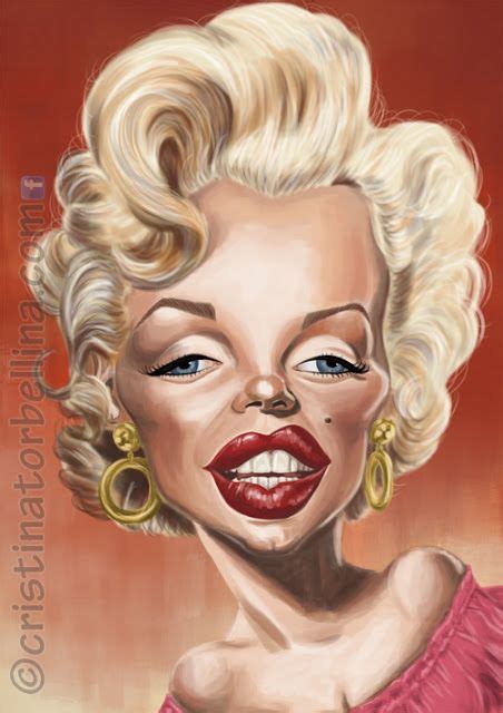 Caricaturas De Famosos Marilyn Monroe Por Cristina Torbellina Funny Caricatures Celebrity