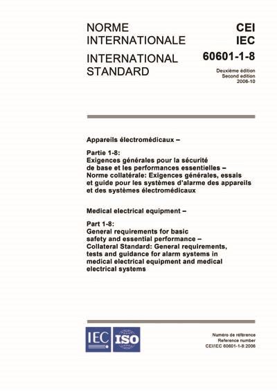 Iec 60601 1 8 Ed 20 B2006 Medical Electrical Equipment Part 1 8