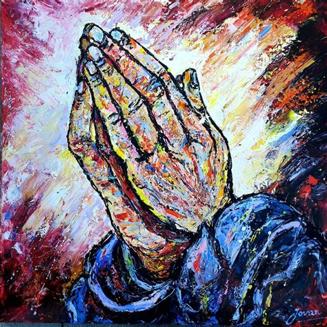 Abstract Praying Hands By Jovan Srijemac 2020 Painting Acrylic On