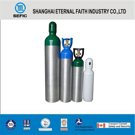 Portable Medical Aluminum Alloy Oxygen Gas Cylinder China Aluminum