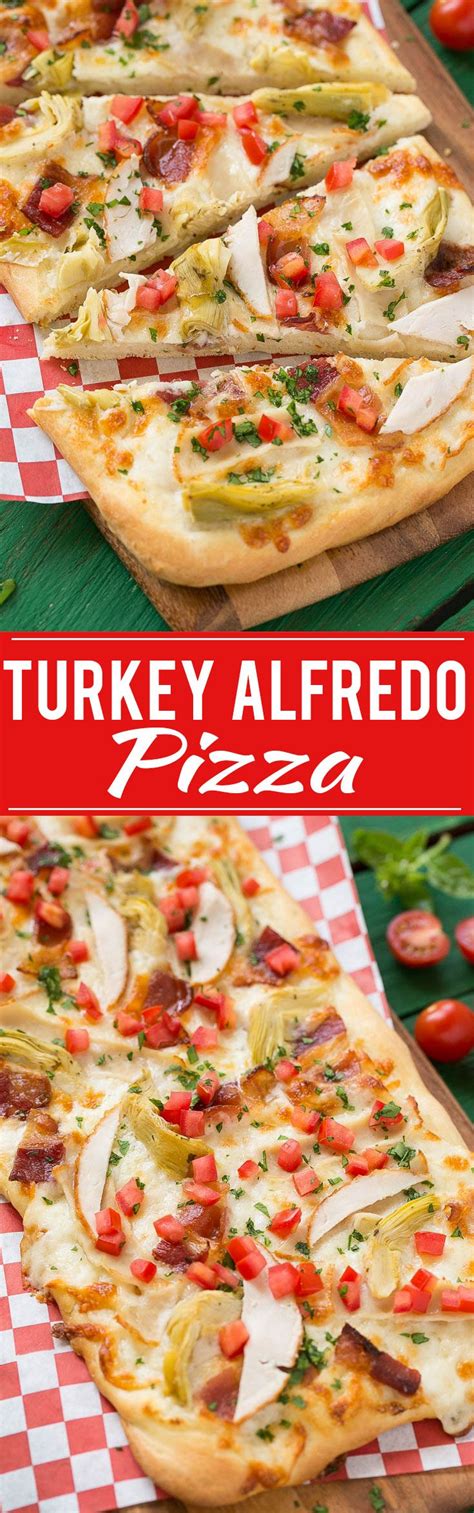 Turkey Alfredo Pizza Dinner At The Zoo Pizza Recipes Homemade