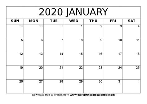 Get 2020 Printable Free Attendance Tracker Calendar Printables Free Blank