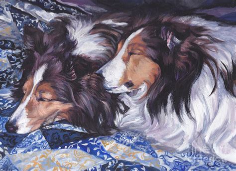 Sheltie Love Painting By Lee Ann Shepard