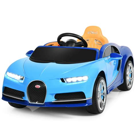 Costway 12v Licensed Bugatti Chiron Kids Ride On Car Rc Wstorage Box