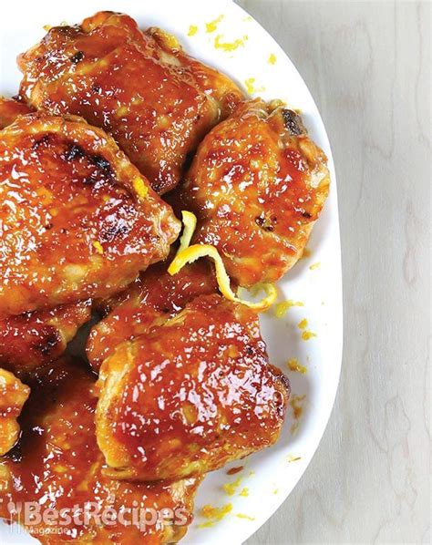 Orange Glazed Chicken Thighs Glazed Chicken Orange