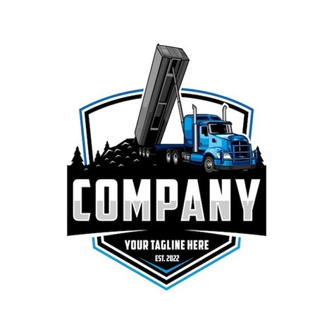 Premium Vector Trucking Logo Truck And Trailer