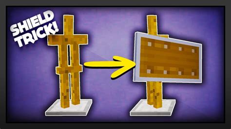 Minecraft How To Put Shields On Armor Stands Youtube