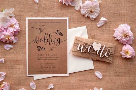 We Do Wedding Invitations, Wood Rustic Wedding Invitations