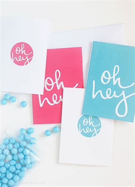 Bingo baker allows you to print 1, 2 or 4 cards per page. Free Printable Note Cards "Oh Hey"