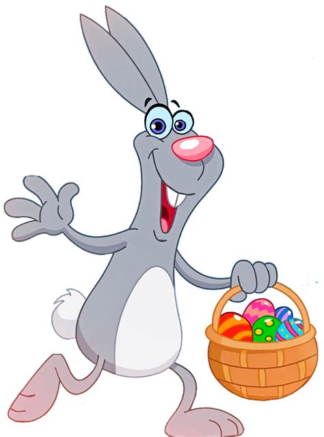 Easter Bunny With Basket Clipart Free Download Transparent Png