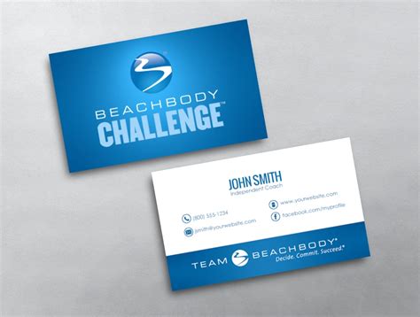 Premium cards printed on a variety of high quality paper types. BeachBody Business Card 04
