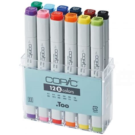 Copic Classic Marker Basic Colours 12 Pack Stationery And Pens From