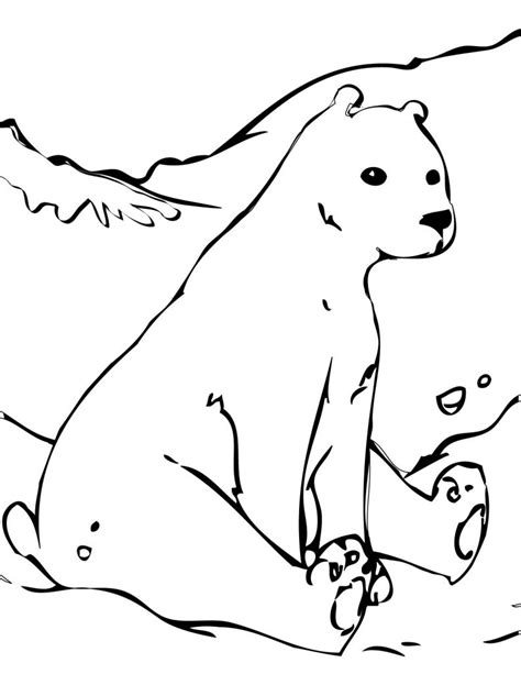 Simple bears coloring page to download for free. Free Printable Polar Bear Coloring Pages For Kids