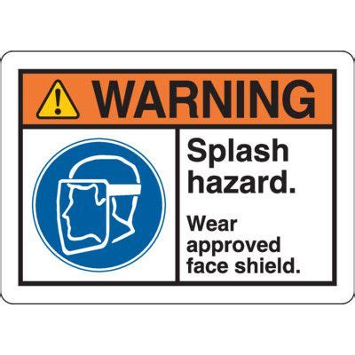 ANSI Z535 Safety Signs Warning Splash Hazard Seton