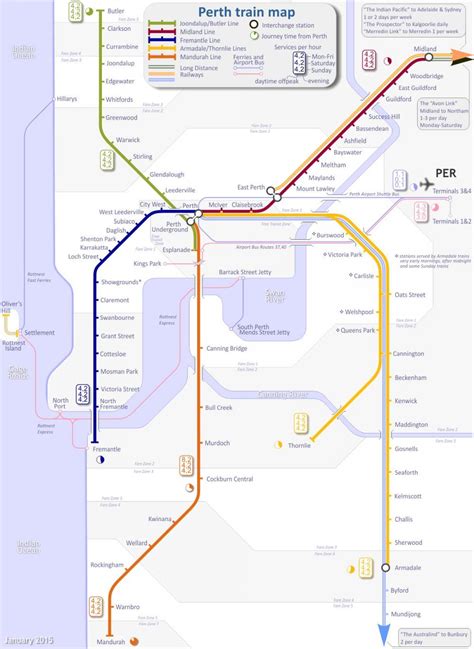 Perth Metro Map Map Of Perth Metro Australia