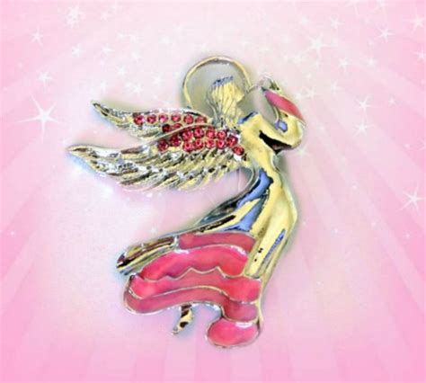angel pin angel brooch pin pink angel wings mothers day t etsy