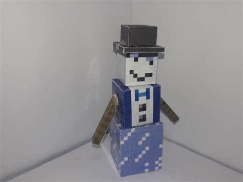 Pixel Papercraft Admin Snow Golem Minecraft Story Mode