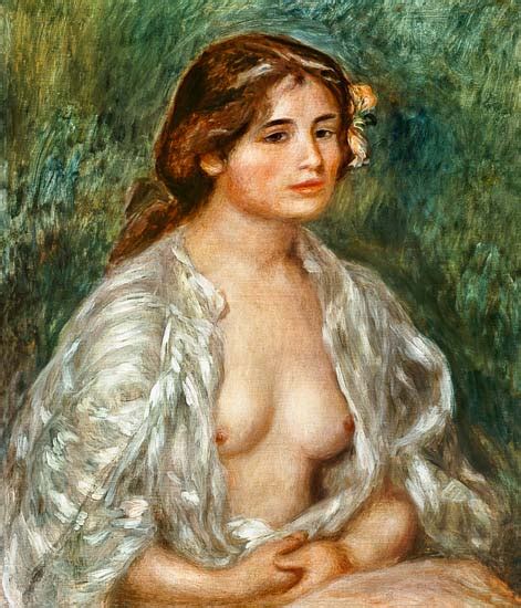 Woman Semi Nude Pierre Auguste Renoir En Reproduction Imprim E Ou