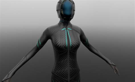 Female Sci Fi Suit Low Poly Character 3d Asset Cgtrader