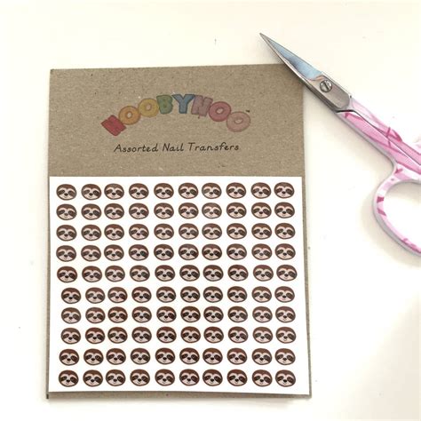 Sloth Nail Art Transfers By Hoobynoo