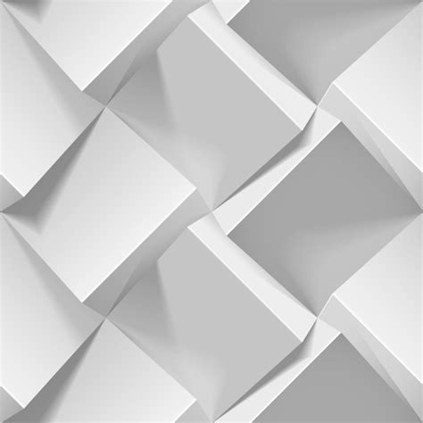 Papel De Parede Adesivo Geométrico Abstrato 3d Branco 150m