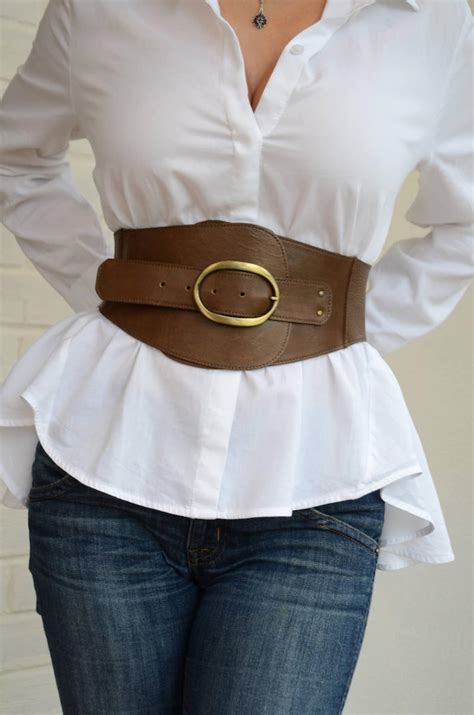 Wide Corset Belt Leather Corset Belt Womens Leather Belt Plus Etsy