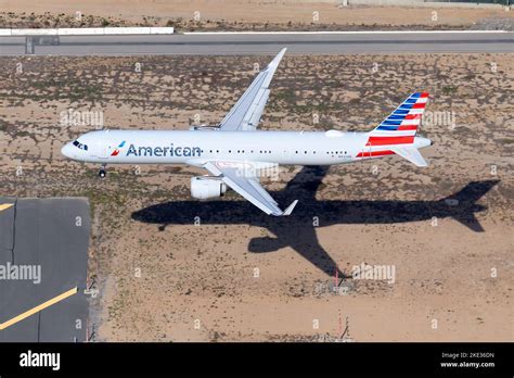 American Airlines Airbus A321 Aircraft Landing Narrowbody Airplane Of