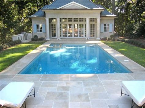 Beautiful Pool House W Indiana Limestone Pool Decking Pool Decks