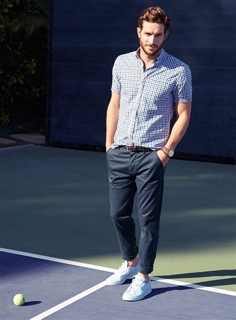 Micro Print Cuff Gingham Shirt Stan Smith Outfit Stan Smith Outfit